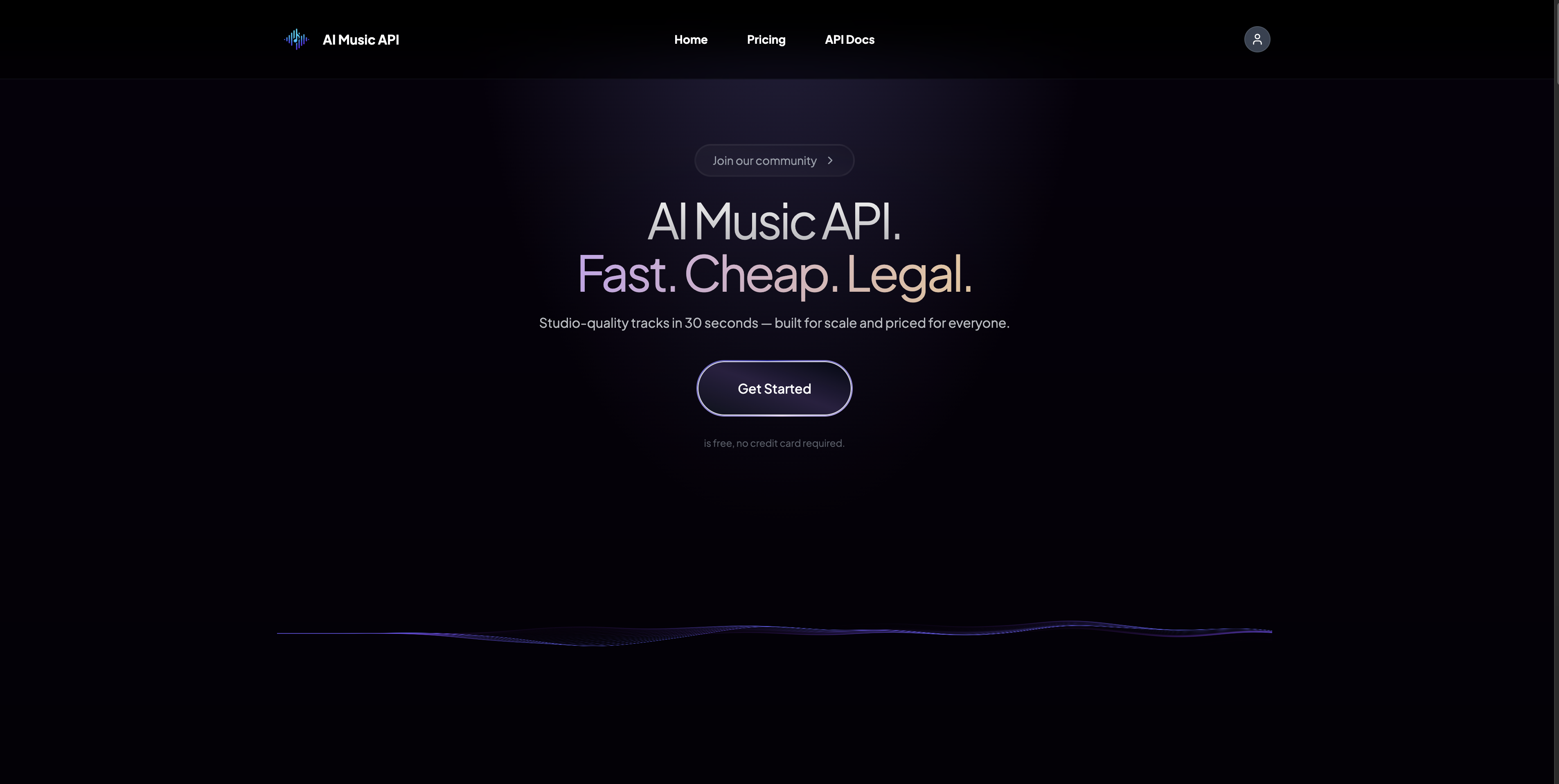 AI Music API app screenshot