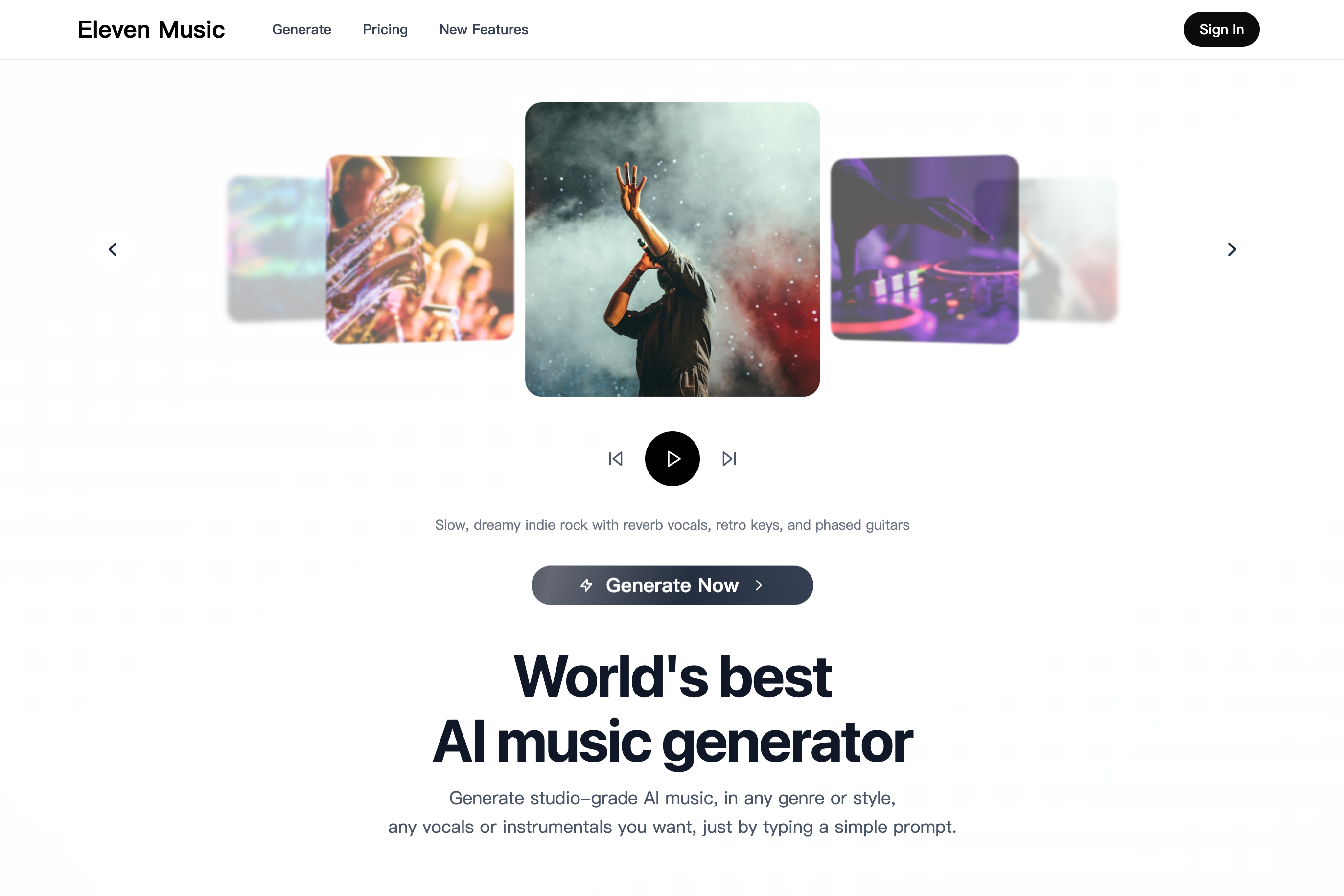 Eleven Music app screenshot