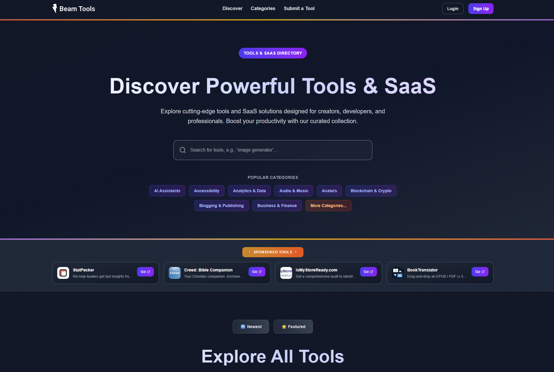Beam Tools app screenshot