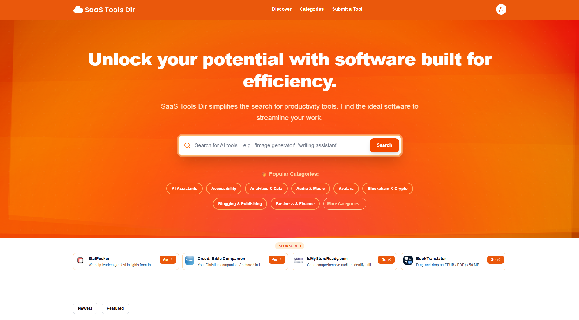 SaaS Tools Dir app screenshot
