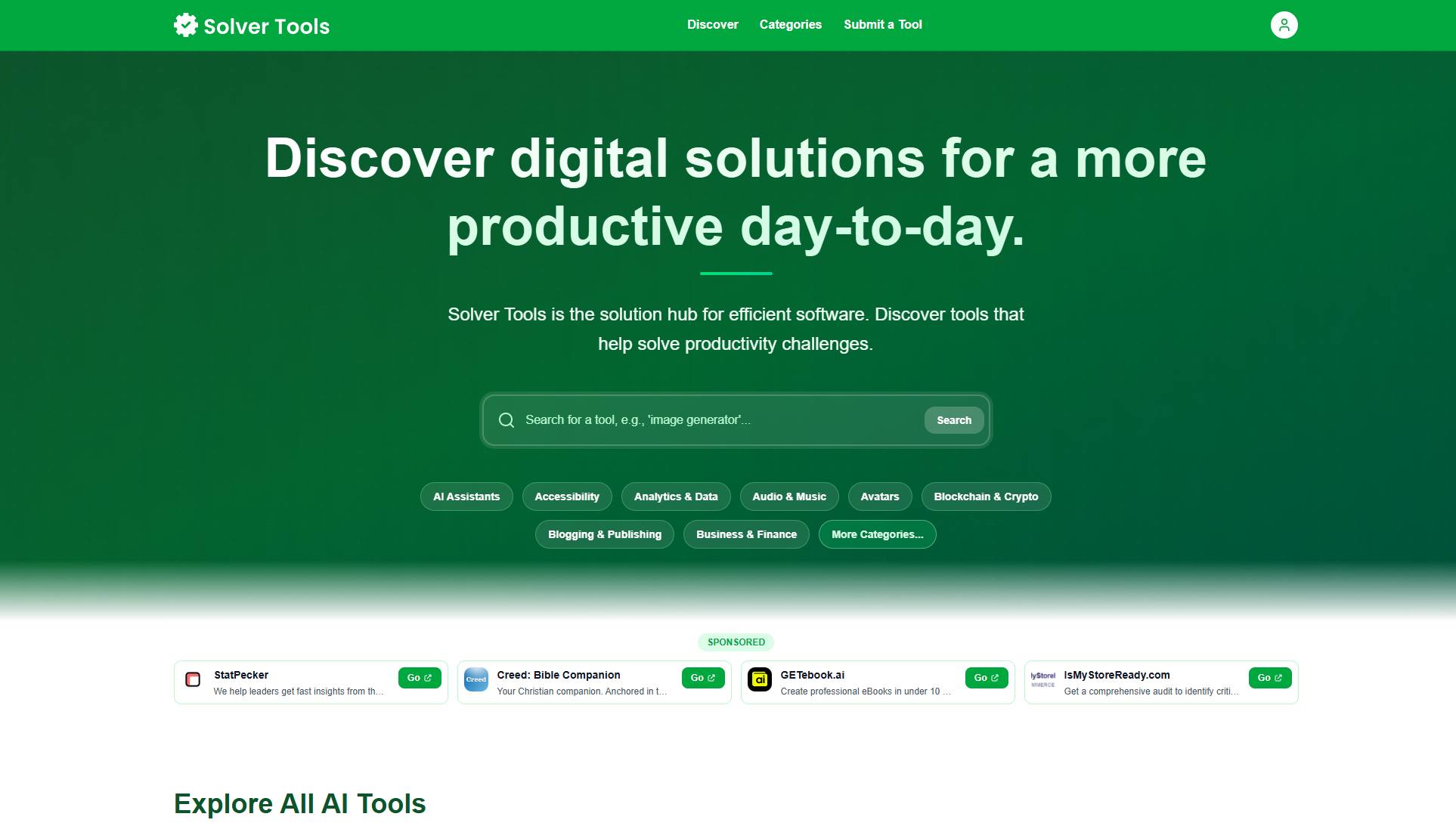 Solver Tools app screenshot