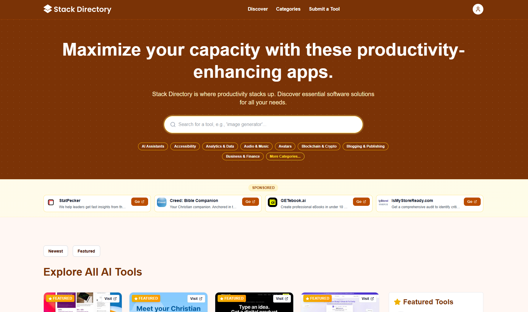 Stack Directory app screenshot