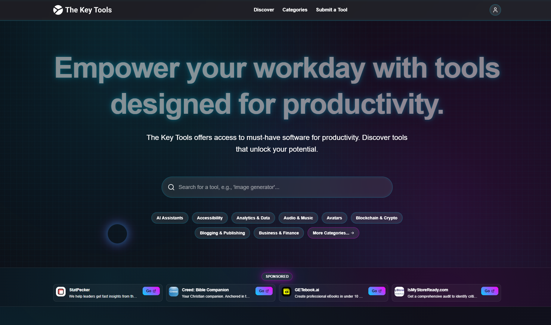 The Key Tools app screenshot