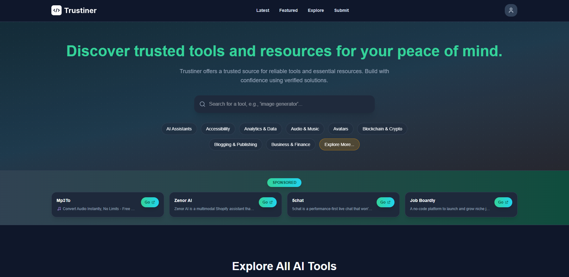 Trustiner app screenshot