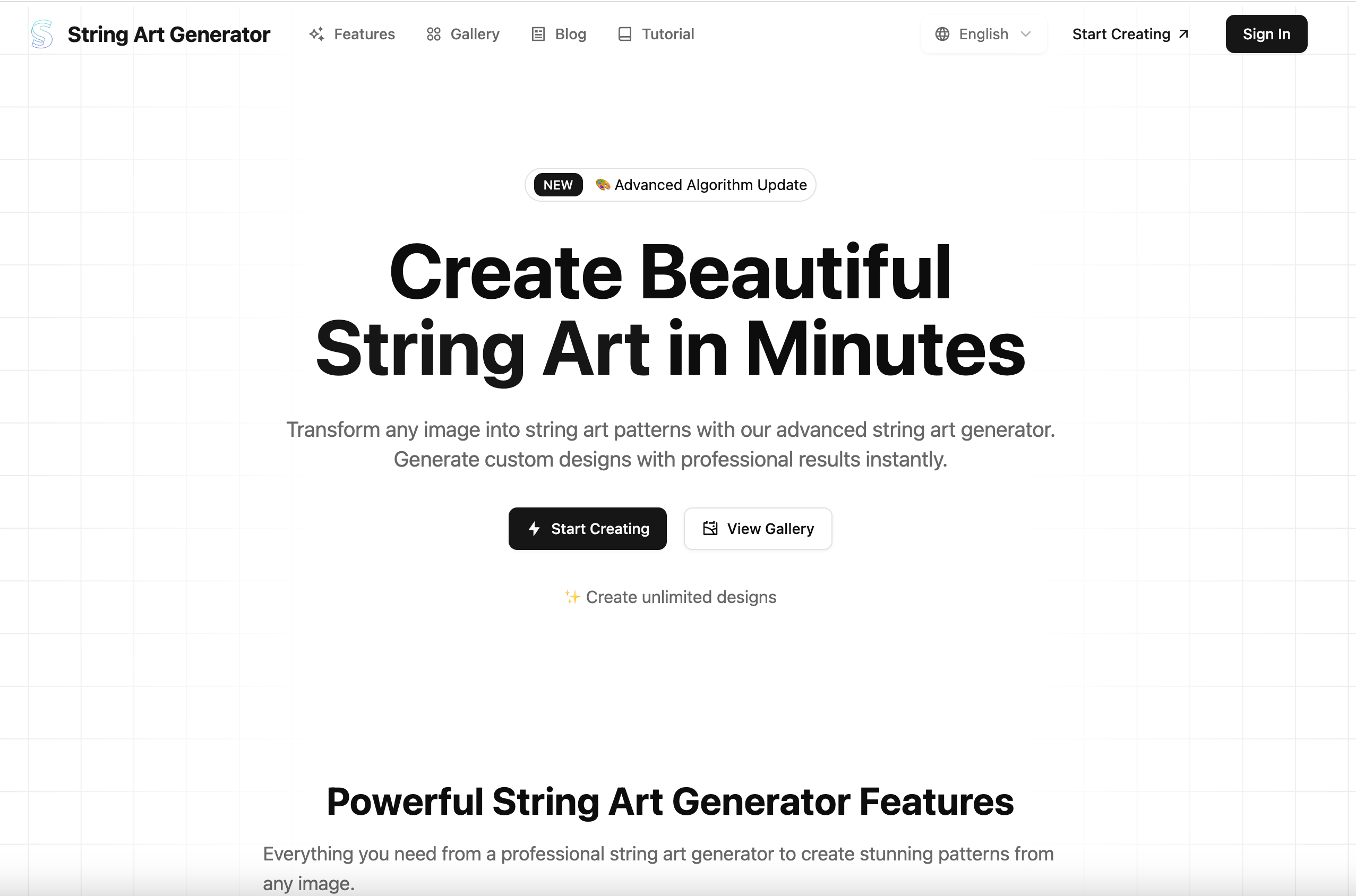 String Art app screenshot