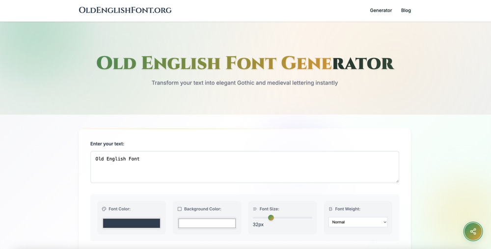 old english font app screenshot
