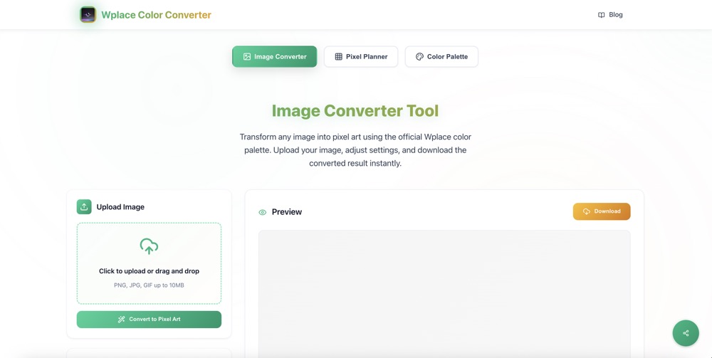 Wplace Color Converter app screenshot