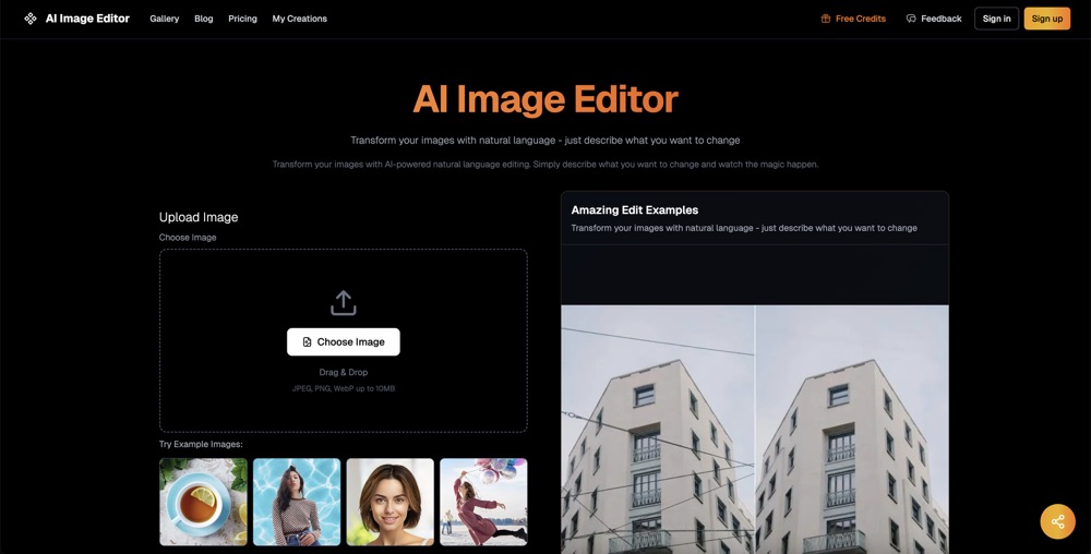 ai image editor app screenshot