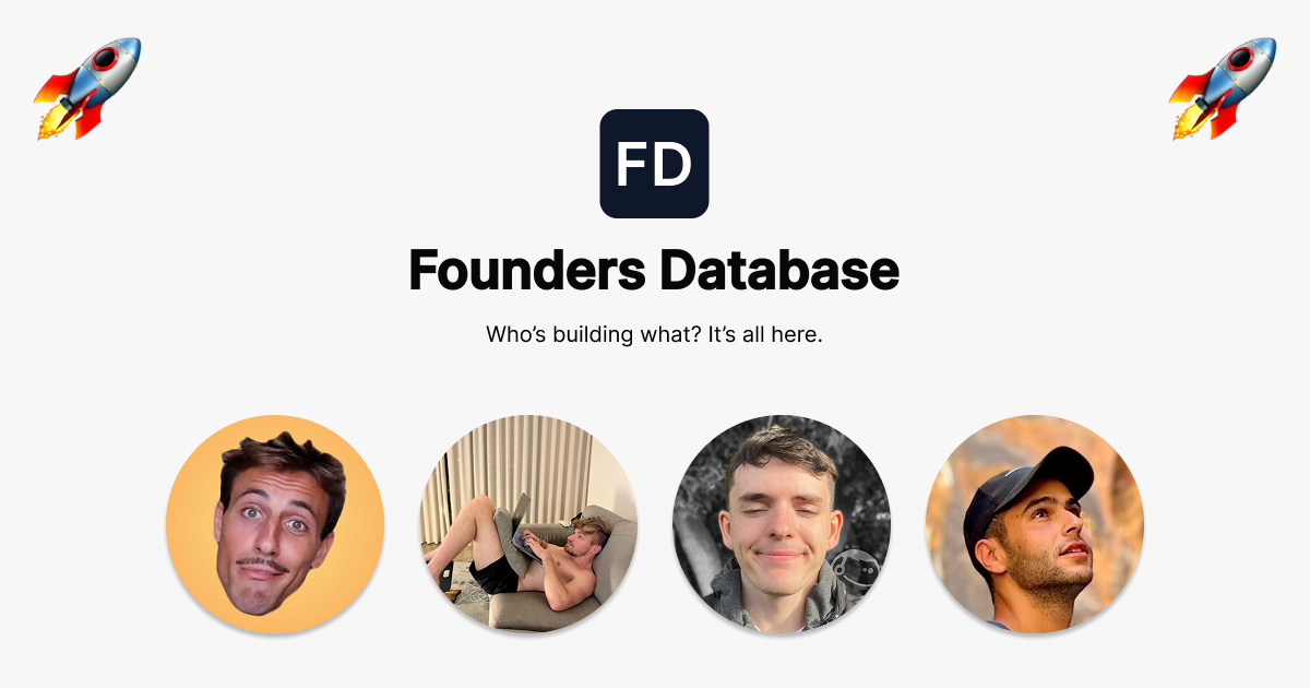 FoundersDatabase app screenshot