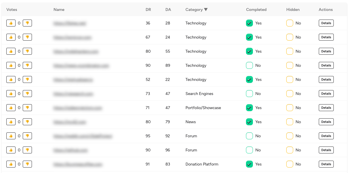 BacklinkBoard app screenshot