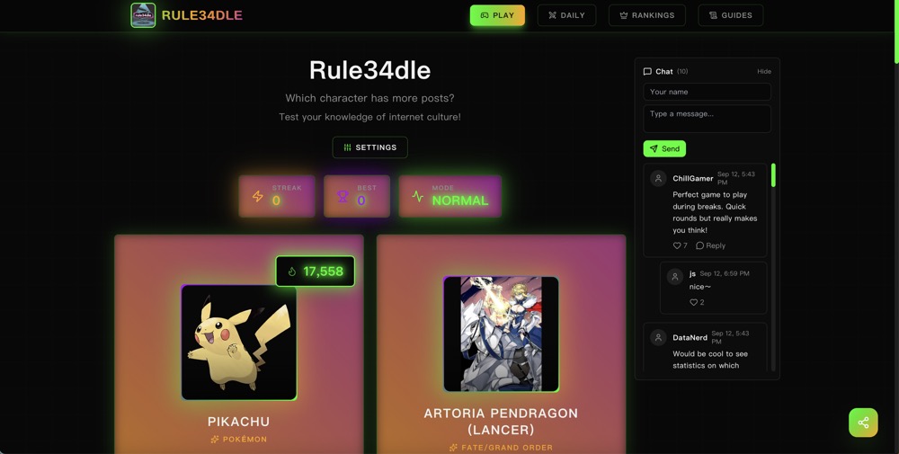 rule34dle app screenshot
