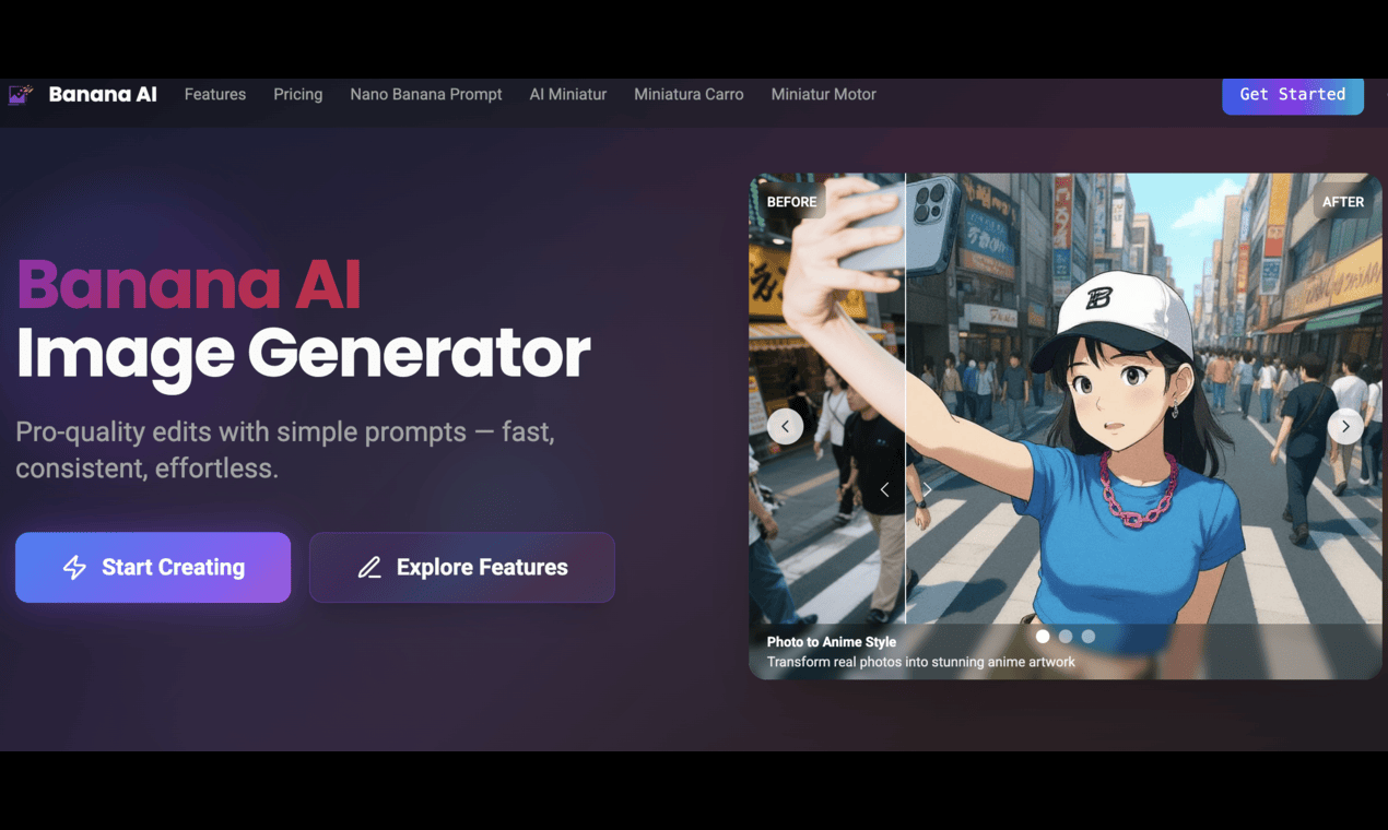 Banana AI app screenshot