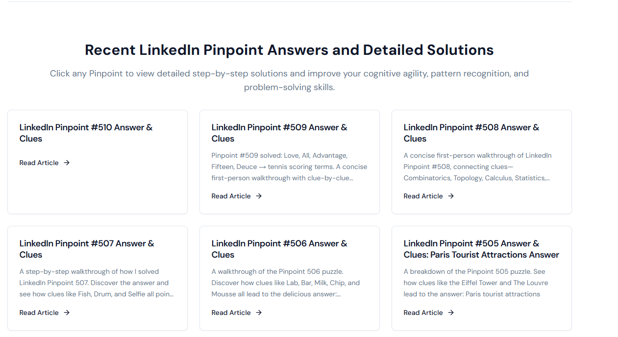 pinpointanswertoday app screenshot