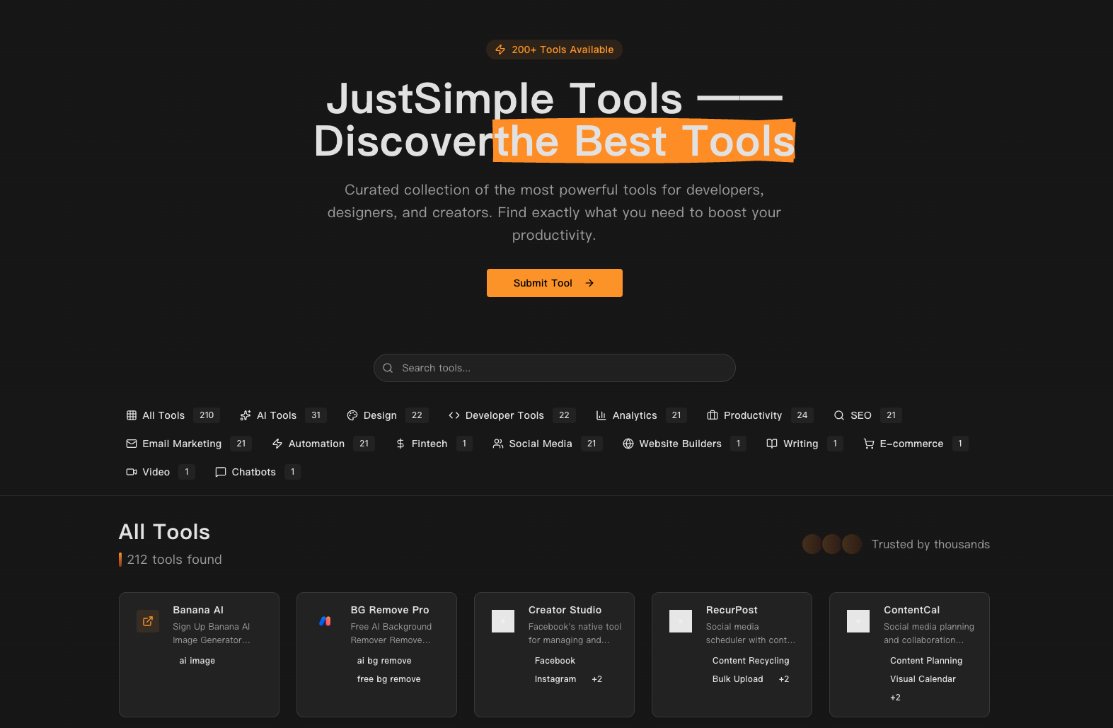 JustSimple Tools app screenshot