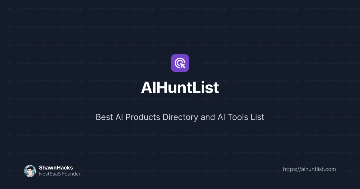 AIHuntList Best AI Products and Tools List app screenshot