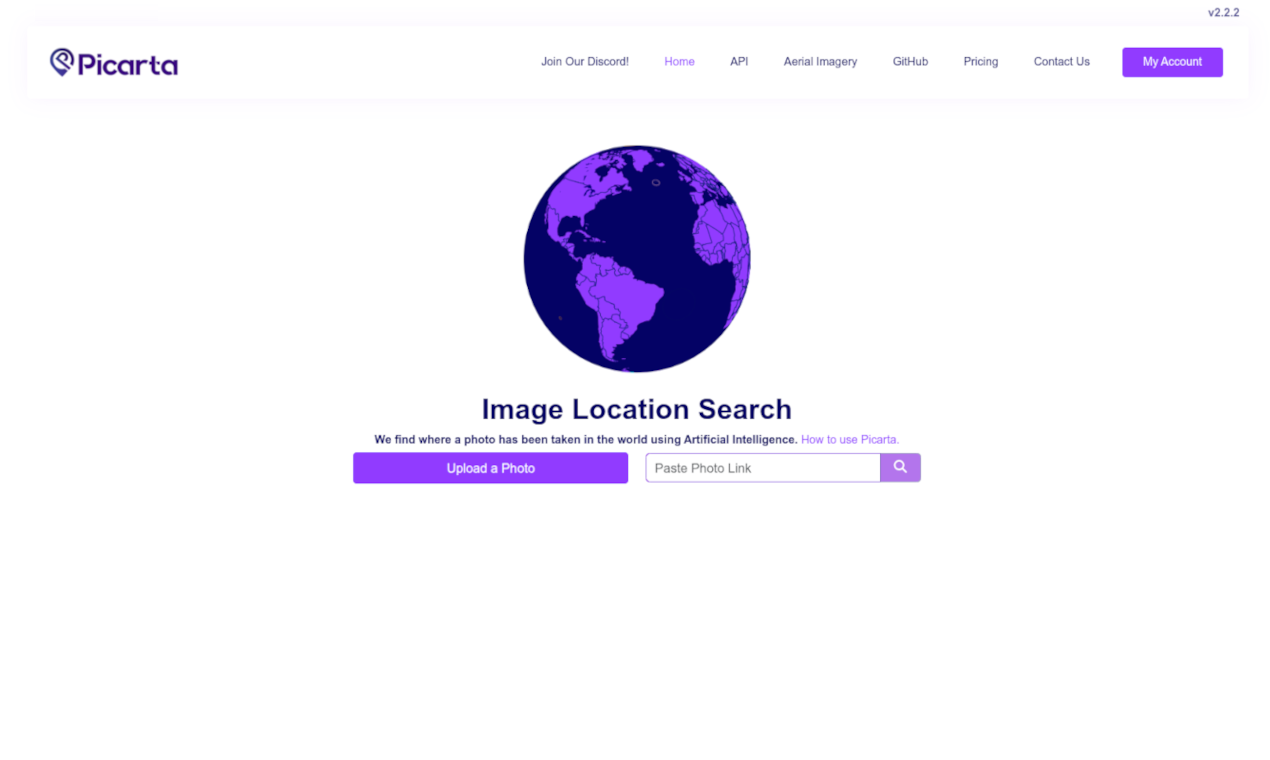Picarta app screenshot