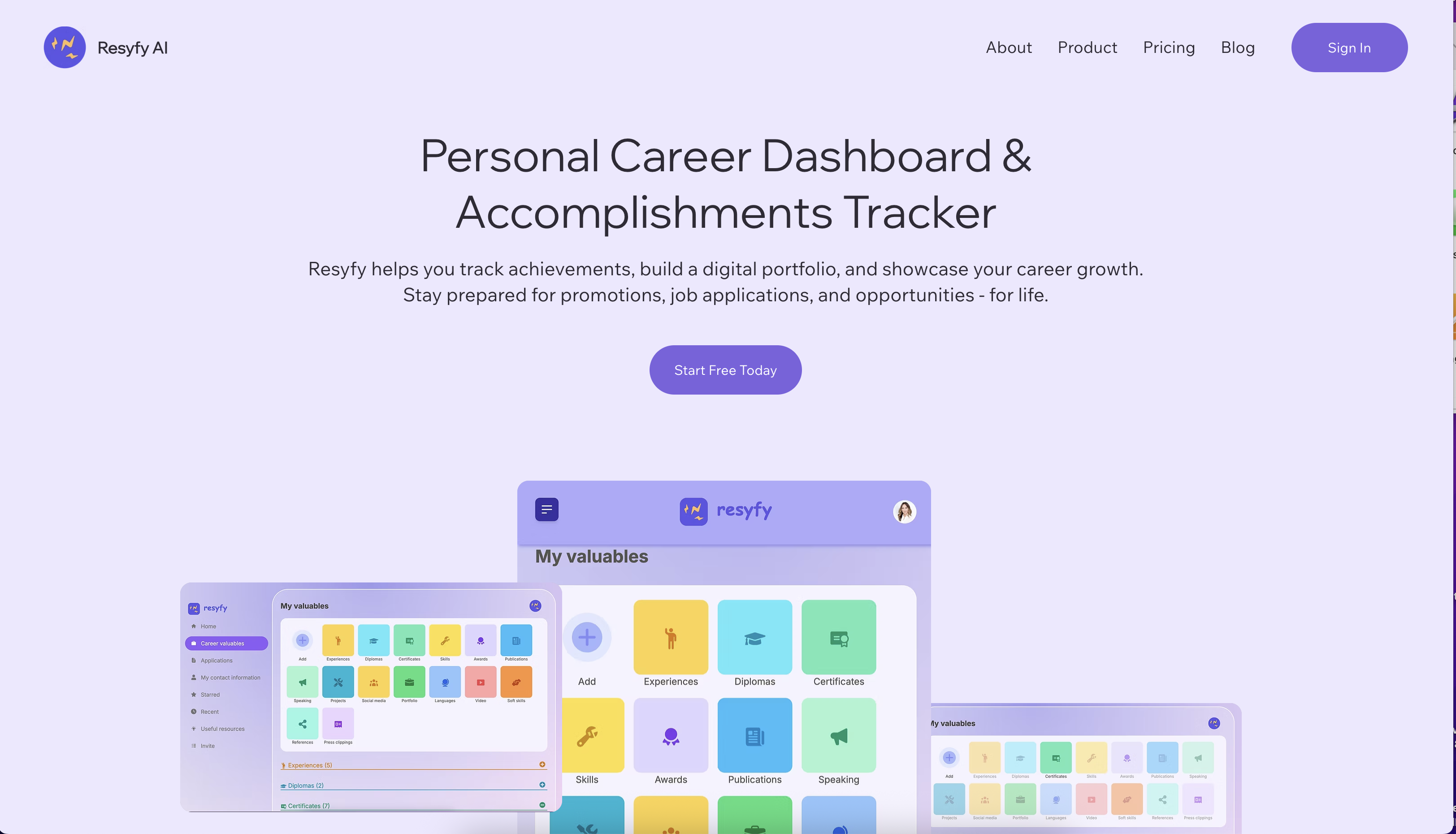 Resyfy app screenshot