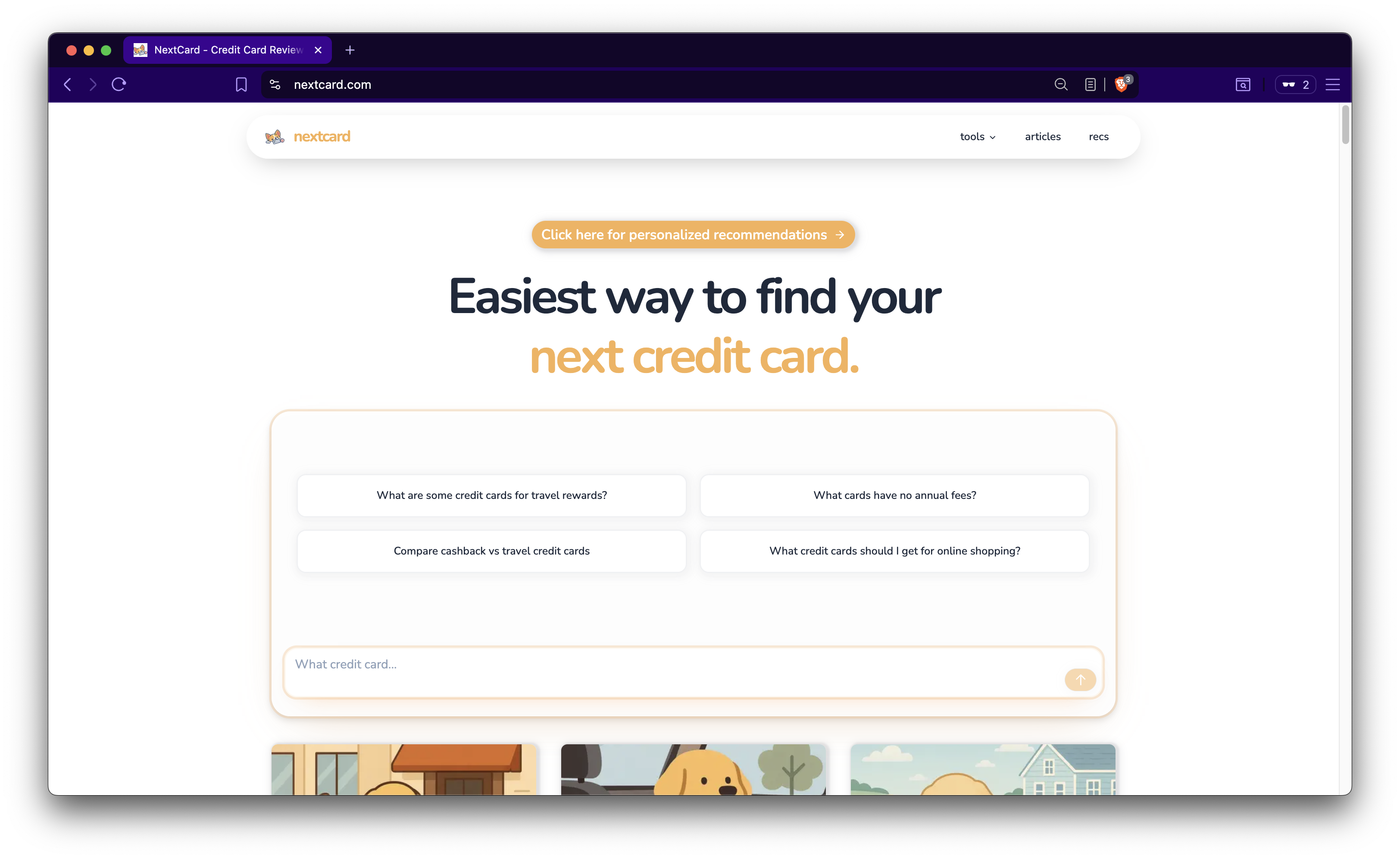 NextCard app screenshot