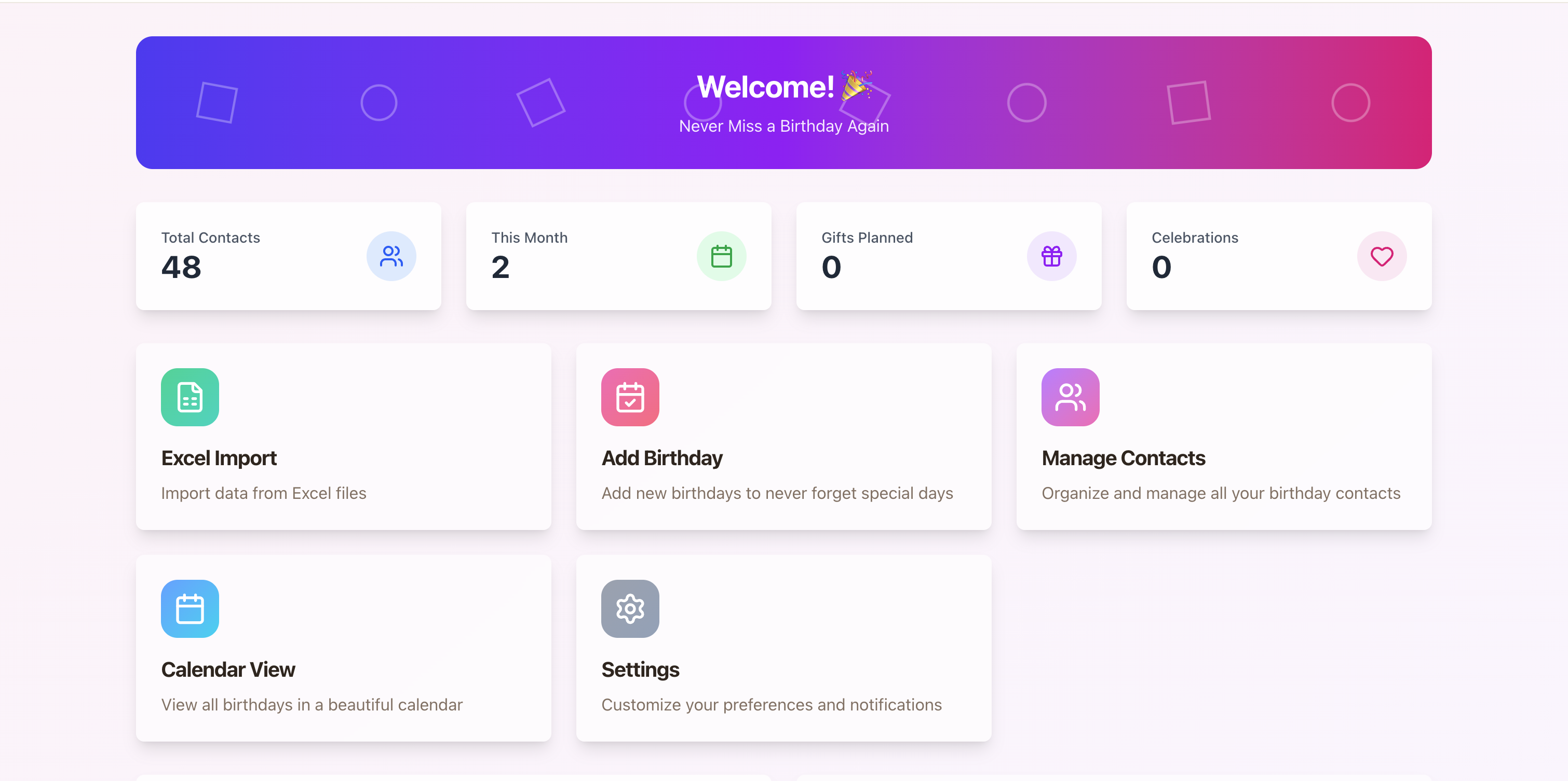 Breminder app screenshot