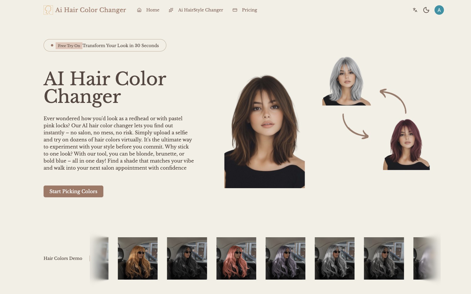 Ai Hair Color Changer app screenshot
