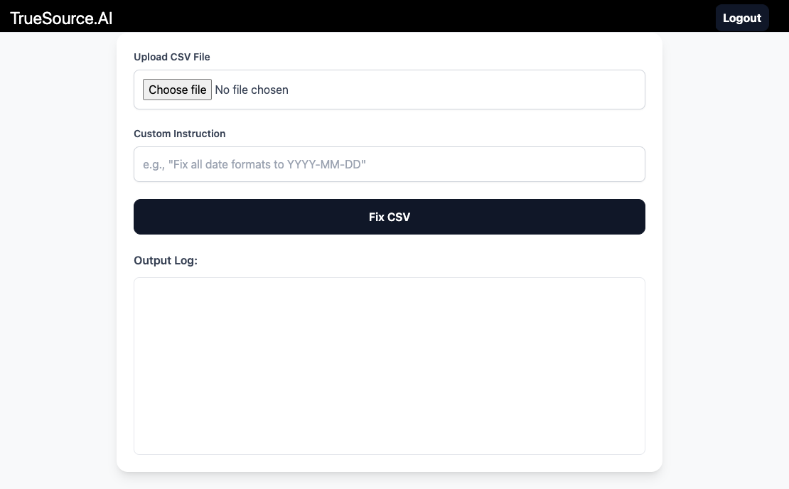 TruesourceAI app screenshot