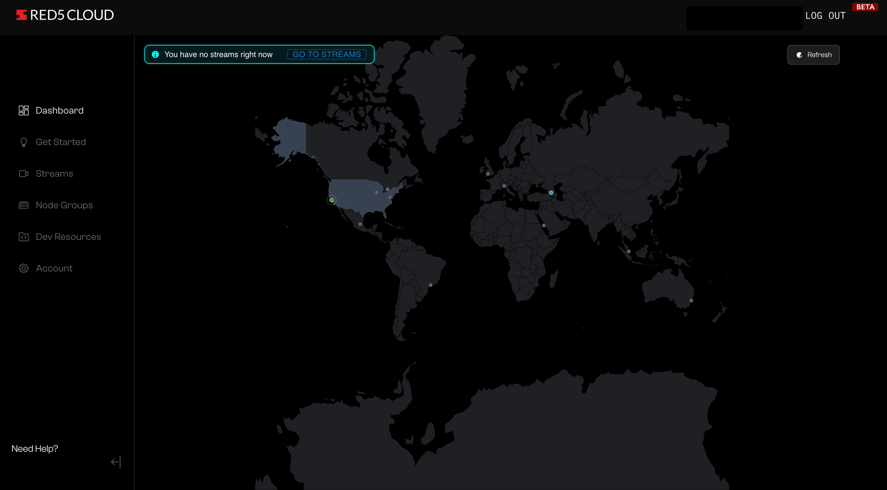 Red5 Cloud app screenshot
