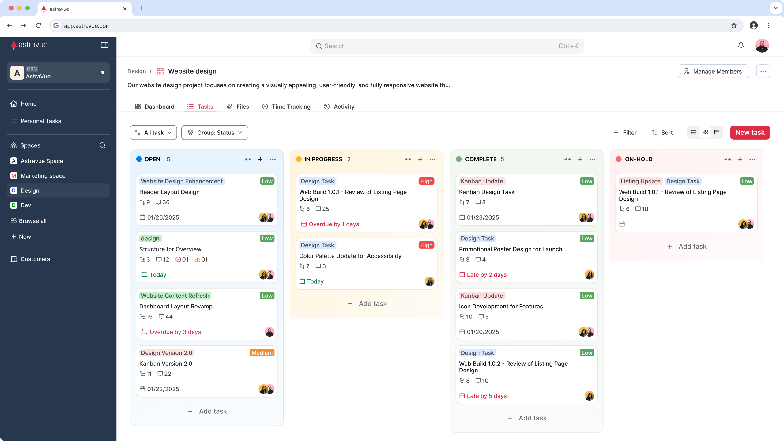 Astravue app screenshot