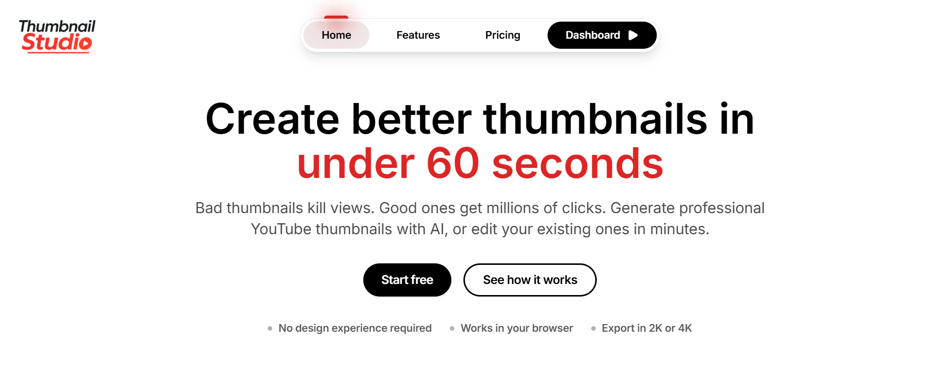 Thumbnail Studio app screenshot