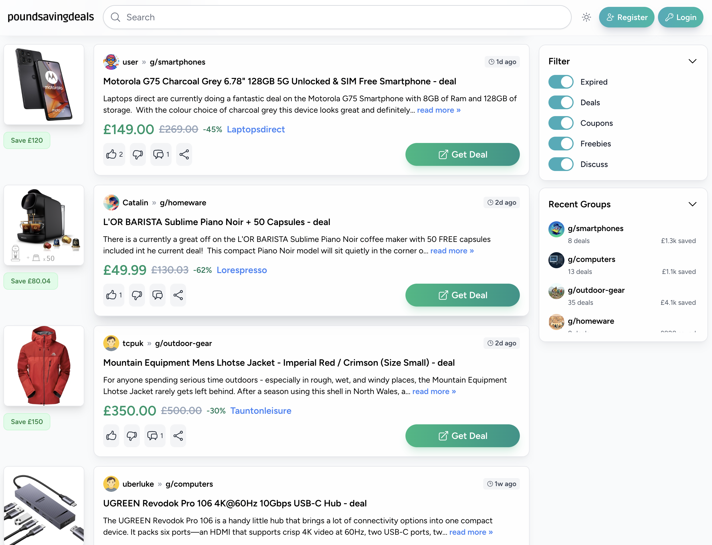 Pound Saving Deals app screenshot