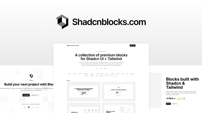 Shadcnblocks app screenshot