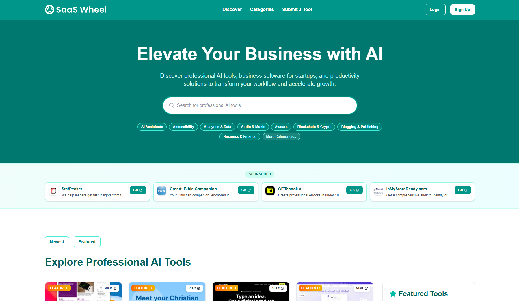 SaaS Wheel app screenshot