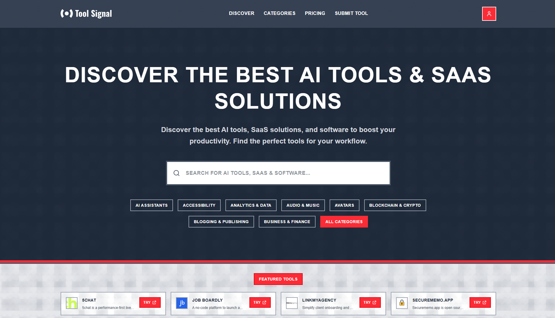 Tool Signal app screenshot