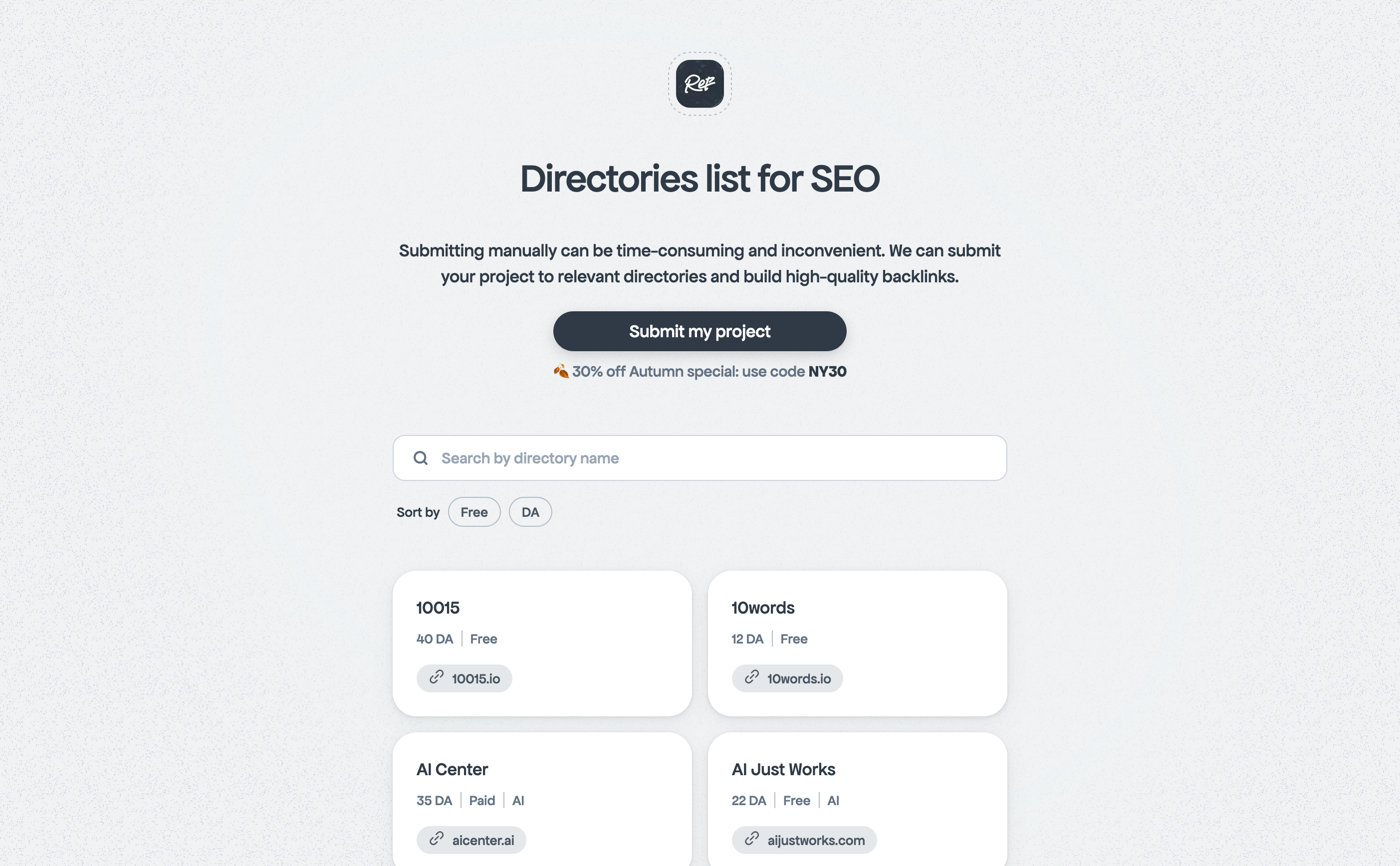 Refined Seo Directories app screenshot