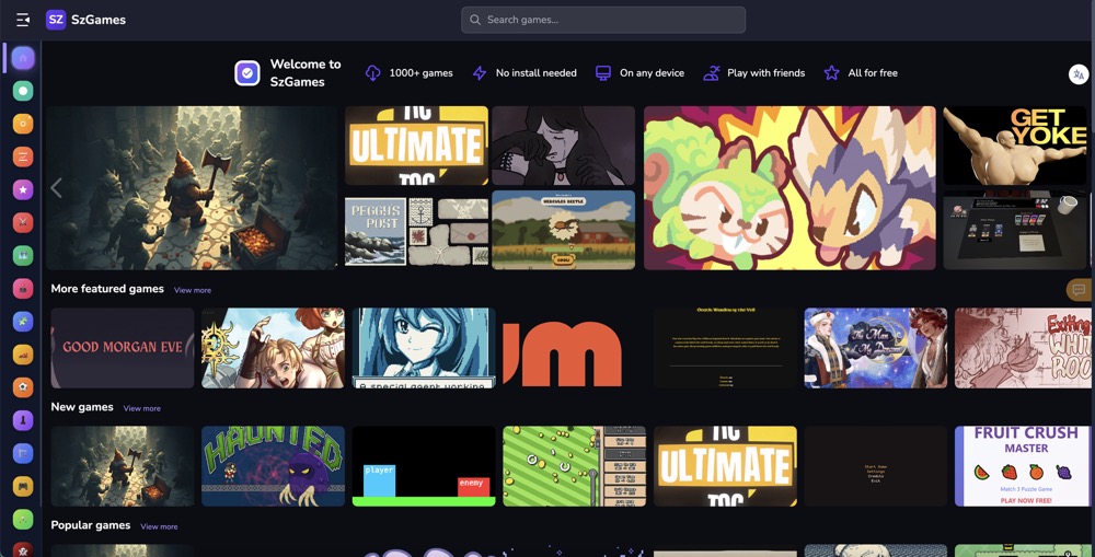 sz-games app screenshot