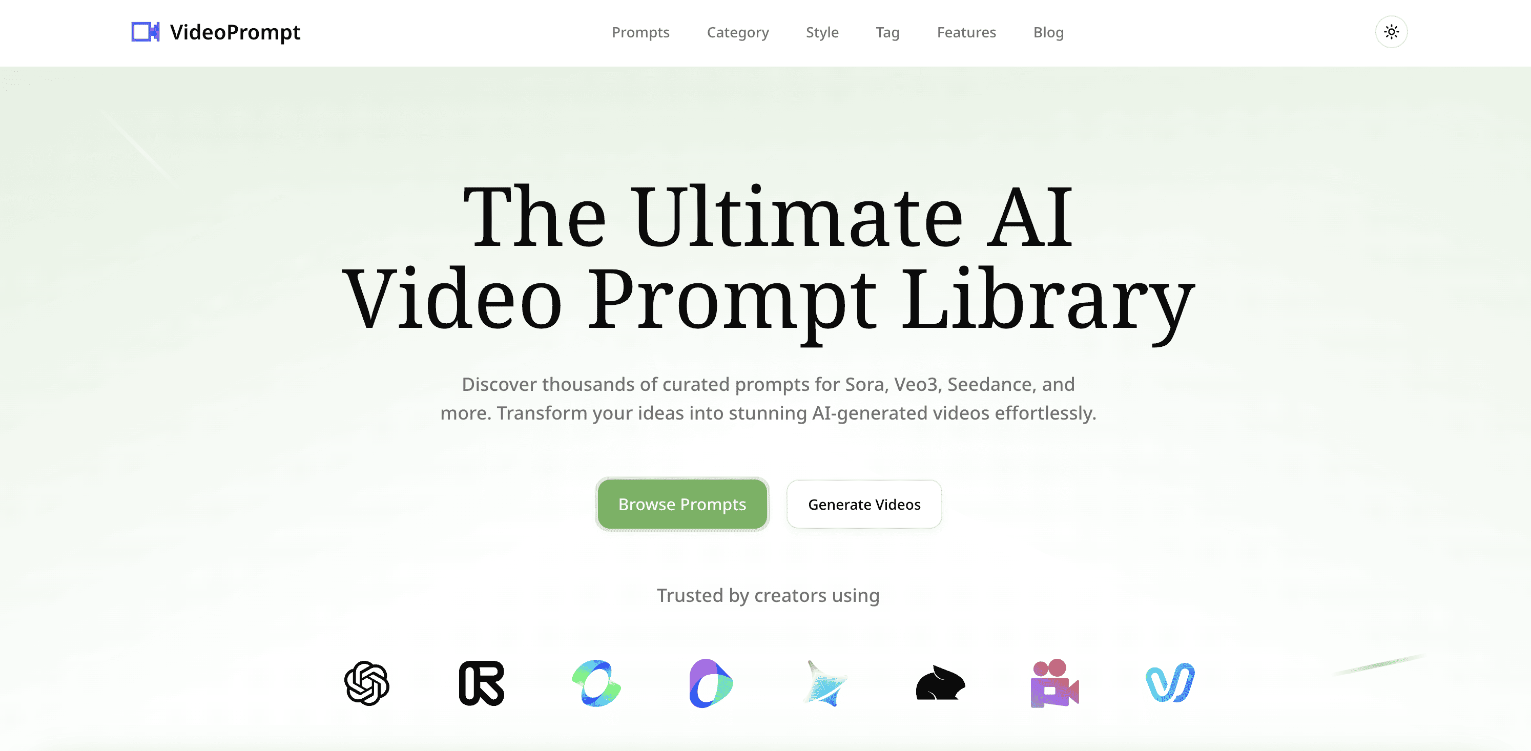 Video Prompt app screenshot