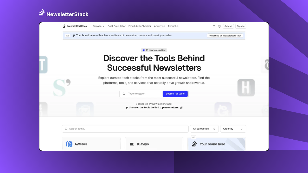 NewsletterStack app screenshot