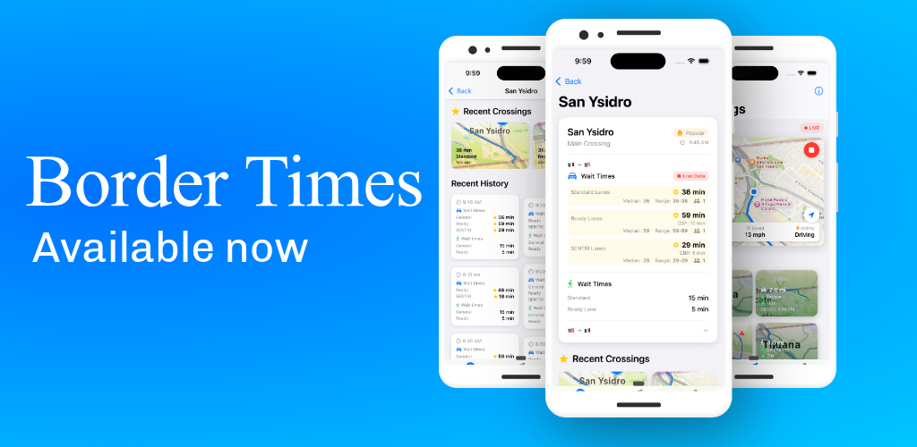 Border Times app screenshot