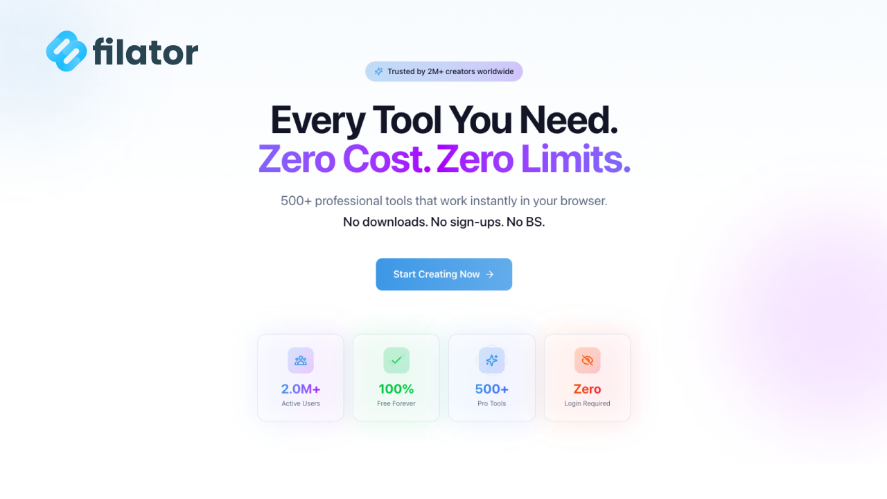 Filator app screenshot