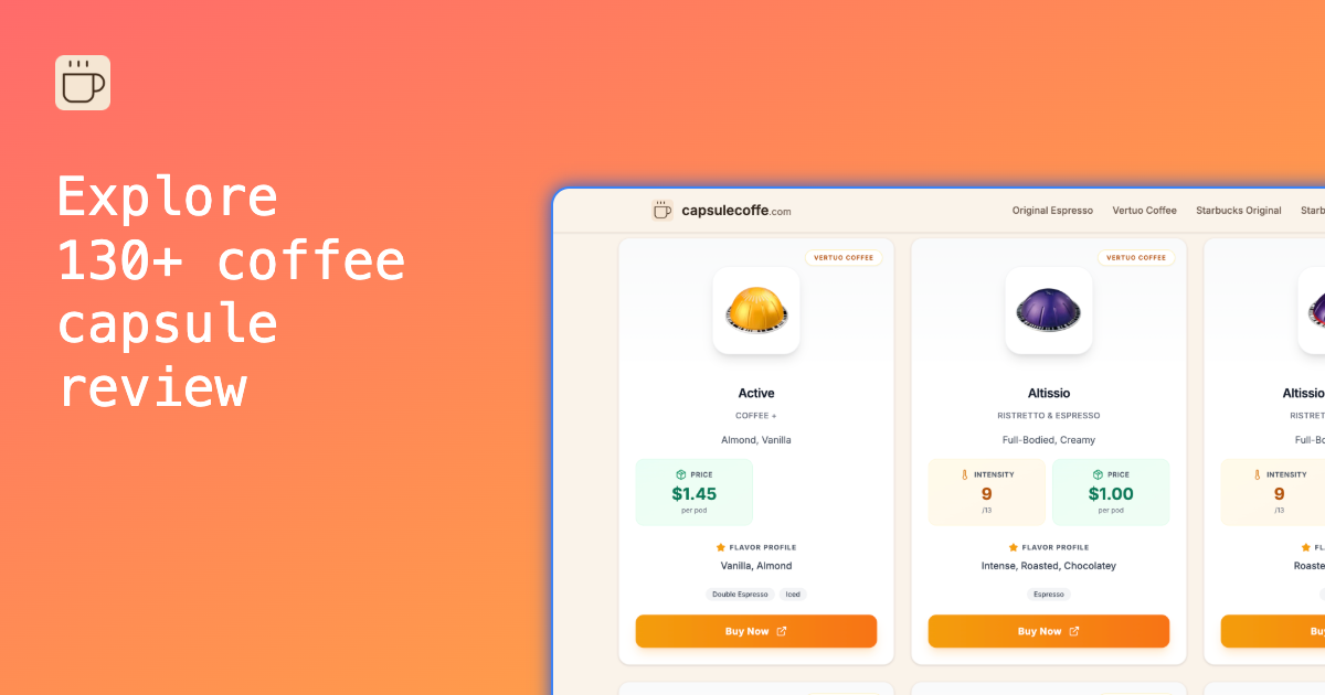 CapsuleCoffe app screenshot