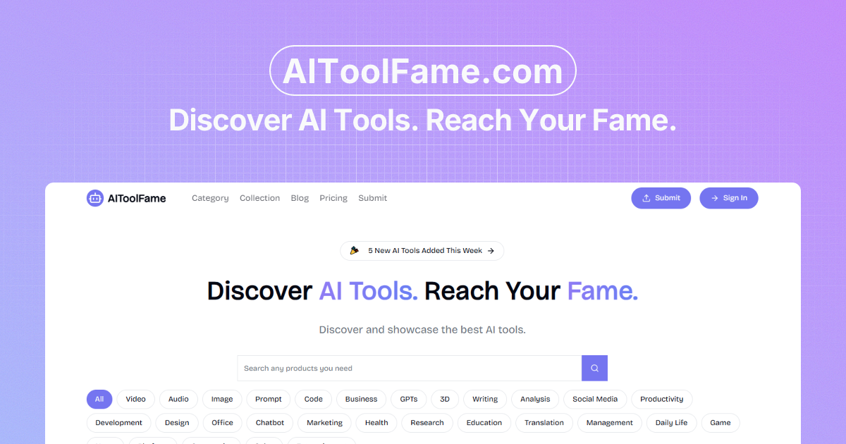 AIToolFame app screenshot