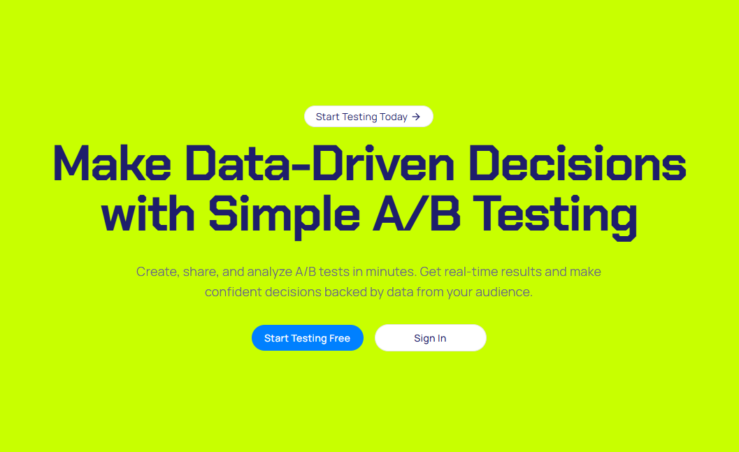 A/B Test Live app screenshot