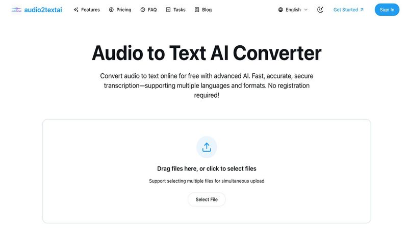 Audio to Text AI Converter app screenshot